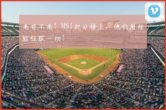 老将不老！MSI积分榜上，他们用经验征服一切！